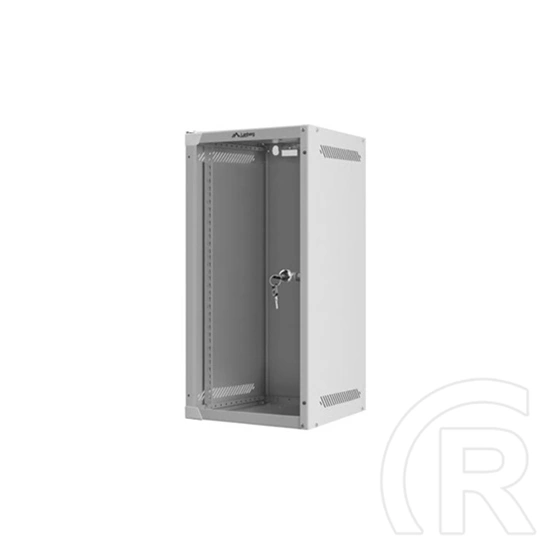 Lanberg fali rackszekrény (10", 12U, 280x310 mm, üvegajtó, lapraszerelt, szürke)