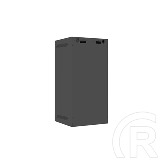 Lanberg fali rackszekrény (10", 12U, 310mm mély, üvegajtó, lapraszerelt, fekete)