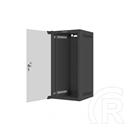 Lanberg fali rackszekrény (10", 12U, 310mm mély, üvegajtó, lapraszerelt, fekete)