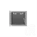 Lanberg fali rackszekrény (10", 4U, 310mm mély, üvegajtó, lapraszerelt, szürke)