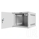Lanberg fali rackszekrény (10", 4U, 310mm mély, üvegajtó, lapraszerelt, szürke)