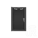 Lanberg fali rackszekrény (10", 9U, 280x310 mm, üvegajtó, lapraszerelt, fekete)