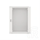 Lanberg fali rackszekrény 15U (19", 600x450 mm, edzett üvegajtó, lapraszerelt, szürke)