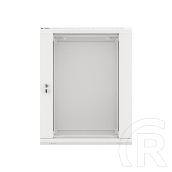 Lanberg fali rackszekrény 15U (19", 600x450 mm, edzett üvegajtó, lapraszerelt, szürke)