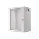 Lanberg fali rackszekrény 15U (19", 600x450 mm, edzett üvegajtó, lapraszerelt, szürke)