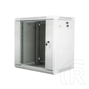 Lanberg fali rackszekrény (19", 12U, 600x450 mm, lapraszerelt, szürke)