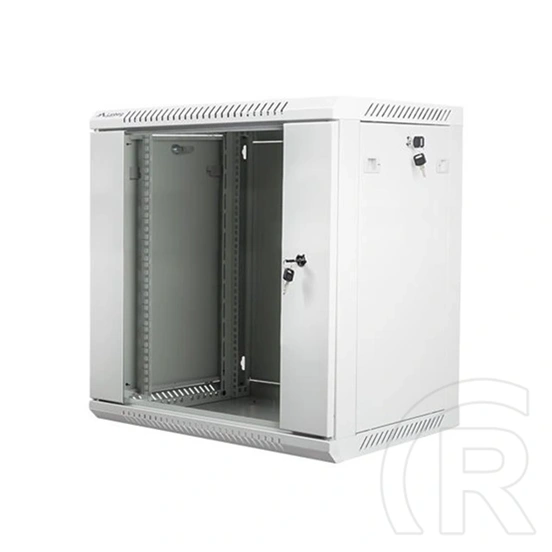 Lanberg fali rackszekrény (19", 12U, 600x450 mm, lapraszerelt, szürke)