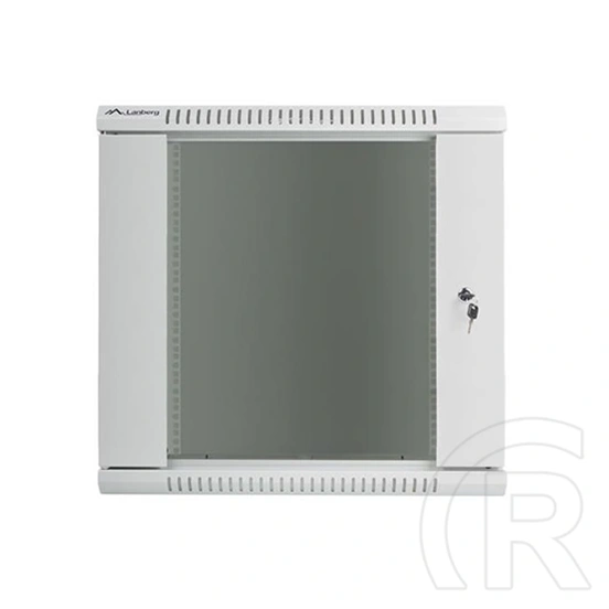 Lanberg fali rackszekrény (19", 12U, 600x450 mm, lapraszerelt, szürke)