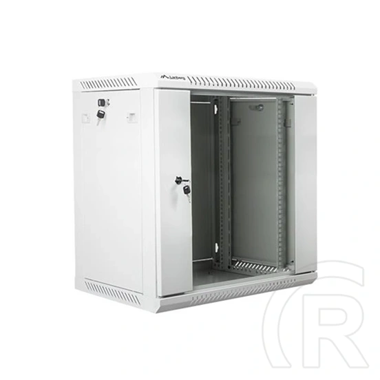 Lanberg fali rackszekrény (19", 12U, 600x450 mm, lapraszerelt, szürke)