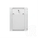 Lanberg fali rackszekrény (19", 12U, 600x450 mm, lapraszerelt, szürke)