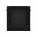 Lanberg fali rackszekrény (19", 12U, 600x450 mm, perforált ajtó, lapraszerelt, fekete)