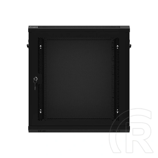 Lanberg fali rackszekrény (19", 12U, 600x450 mm, perforált ajtó, lapraszerelt, fekete)