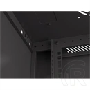 Lanberg fali rackszekrény (19", 12U, 600x450 mm, perforált ajtó, lapraszerelt, fekete)