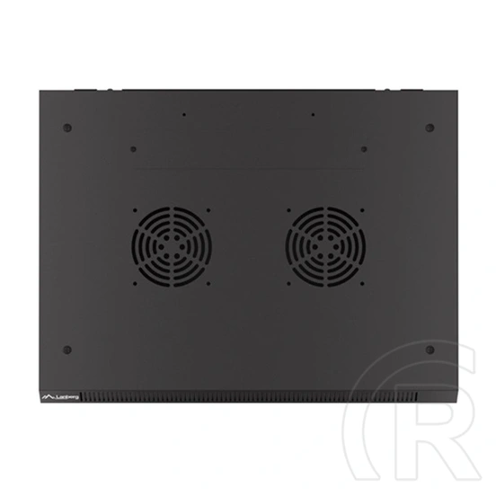 Lanberg fali rackszekrény (19", 12U, 600x450 mm, perforált ajtó, lapraszerelt, fekete)