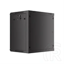 Lanberg fali rackszekrény (19", 12U, 600x450 mm, perforált ajtó, lapraszerelt, fekete)
