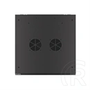 Lanberg fali rackszekrény (19", 12U, 600x600 mm, üvegajtó, lapraszerelt, fekete)