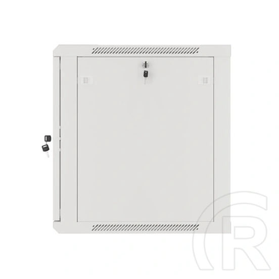 Lanberg fali rackszekrény (19", 12U, lapraszerelt, 600x600mm, edzett üveg ajtó, szürke)
