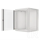 Lanberg fali rackszekrény (19", 15U, 600x600 mm, üvegajtó, lapraszerelt, szürke)