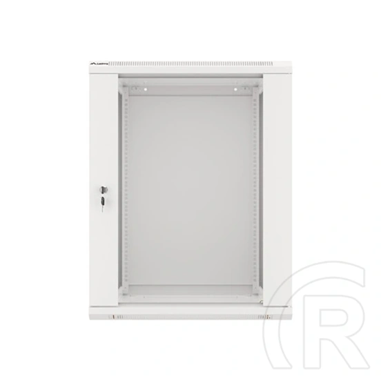 Lanberg fali rackszekrény (19", 15U, 600x600 mm, üvegajtó, lapraszerelt, szürke)