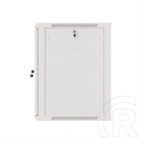 Lanberg fali rackszekrény (19", 15U, 600x600 mm, üvegajtó, lapraszerelt, szürke)