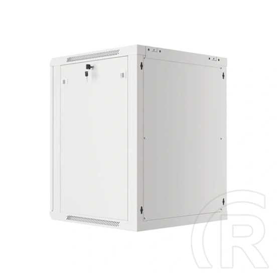 Lanberg fali rackszekrény (19", 15U, 600x600 mm, üvegajtó, lapraszerelt, szürke)