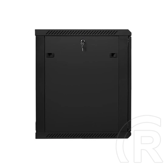 Lanberg fali rackszekrény (19", 15U, 600x600, üvegajtó, lapraszerelt, 600mm mély, fekete)