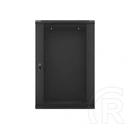 Lanberg fali rackszekrény (19", 18U, 600x450 mm, üvegajtó, lapraszerelt, fekete)