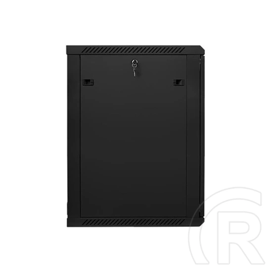 Lanberg fali rackszekrény (19", 18U, 600x600 mm, edzett üvegajtó, lapraszerelt, fekete)