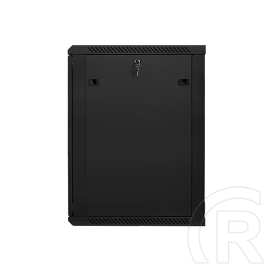 Lanberg fali rackszekrény (19", 18U, 600x600 mm, edzett üvegajtó, lapraszerelt, fekete)