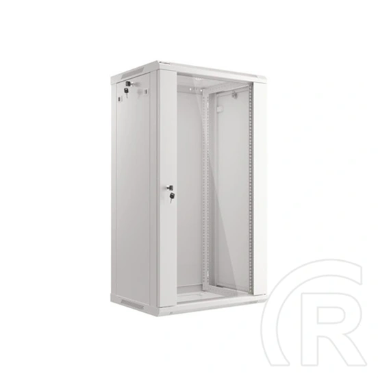Lanberg fali rackszekrény (19", 22U, 600x450 mm, lapraszerelt, szürke)
