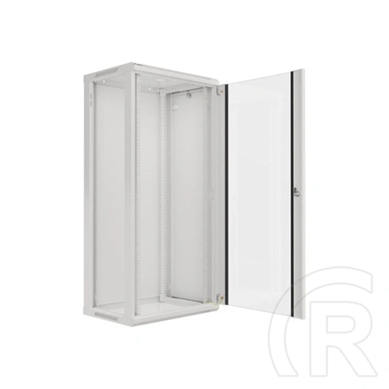 Lanberg fali rackszekrény (19", 27U, 600x450 mm, lapraszerelt, szürke)