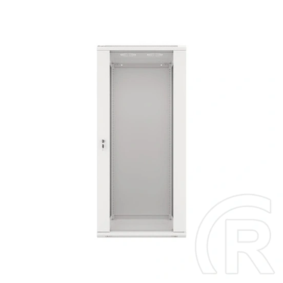 Lanberg fali rackszekrény (19", 27U, 600x600 mm, üvegajtó, lapraszerelt, szürke)