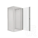 Lanberg fali rackszekrény (19", 27U, 600x600 mm, üvegajtó, lapraszerelt, szürke)