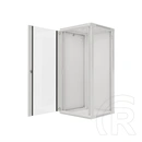Lanberg fali rackszekrény (19", 27U, 600x600 mm, üvegajtó, lapraszerelt, szürke)