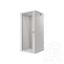 Lanberg fali rackszekrény (19", 27U, 600x600 mm, üvegajtó, lapraszerelt, szürke)