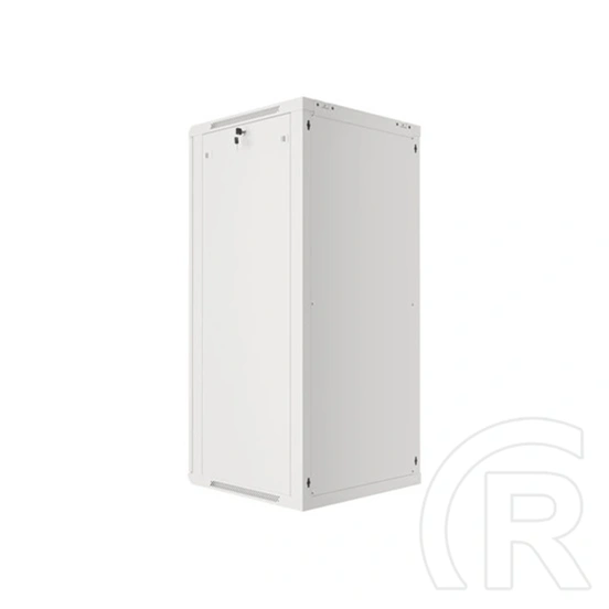 Lanberg fali rackszekrény (19", 27U, 600x600 mm, üvegajtó, lapraszerelt, szürke)