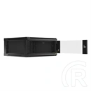 Lanberg fali rackszekrény (19", 4U, lapraszerelt, 600x600 mm, fekete)