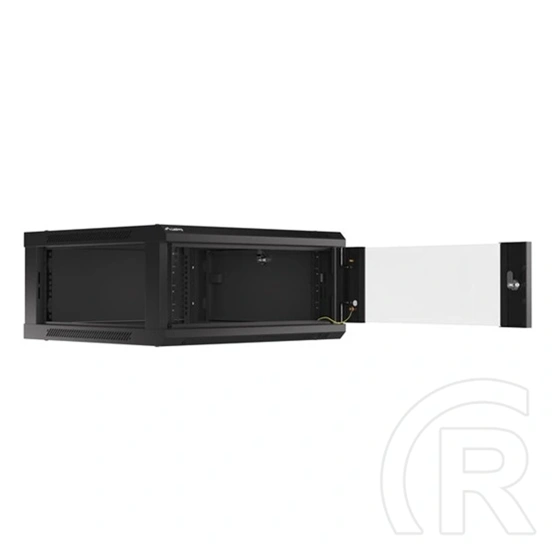Lanberg fali rackszekrény (19", 4U, lapraszerelt, 600x600 mm, fekete)