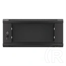 Lanberg fali rackszekrény (19", 4U, lapraszerelt, 600x600 mm, fekete)