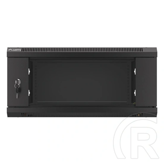 Lanberg fali rackszekrény (19", 4U, lapraszerelt, 600x600 mm, fekete)