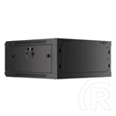 Lanberg fali rackszekrény (19", 4U, lapraszerelt, 600x600 mm, fekete)