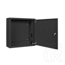 Lanberg fali rackszekrény (19", 6U+3U, 540x200 mm, alacsony profil, összeszerelt, fekete)