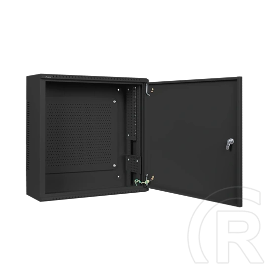 Lanberg fali rackszekrény (19", 6U+3U, 540x200 mm, alacsony profil, összeszerelt, fekete)