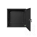 Lanberg fali rackszekrény (19", 6U+3U, 540x200 mm, alacsony profil, összeszerelt, fekete)