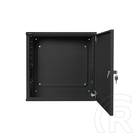 Lanberg fali rackszekrény (19", 6U+3U, 540x200 mm, alacsony profil, összeszerelt, fekete)