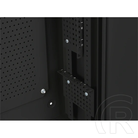 Lanberg fali rackszekrény (19", 6U+3U, 540x200 mm, alacsony profil, összeszerelt, fekete)