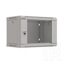Lanberg fali rackszekrény (19", 6U, 540x350 mm, lapraszerelt, üvegajtó, szürke)