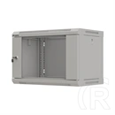 Lanberg fali rackszekrény (19", 6U, 540x350 mm, lapraszerelt, üvegajtó, szürke)