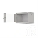 Lanberg fali rackszekrény (19", 6U, 540x350 mm, lapraszerelt, üvegajtó, szürke)
