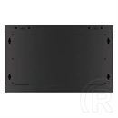 Lanberg fali rackszekrény (19", 6U, 600mm mély, lapraszerelt, edzett üveg első ajtó, fekete)